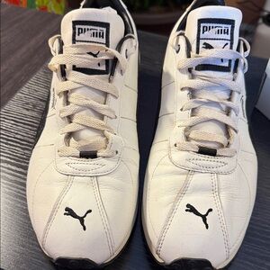 Puma Classic White and Black Sneakers